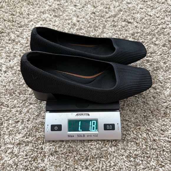 Vivaia Melody 2.0 Square Toe Chunky Heels Deep Ebony Women’s 38.5 Knit Ribbed - Picture 9 of 10